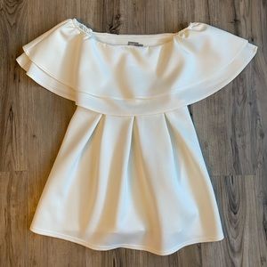 ASOS ruffle off shoulder dress